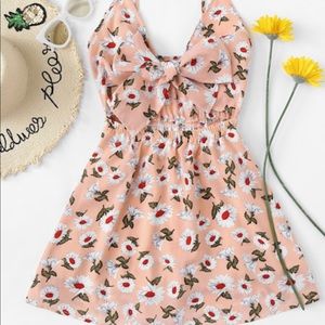 pink floral dress